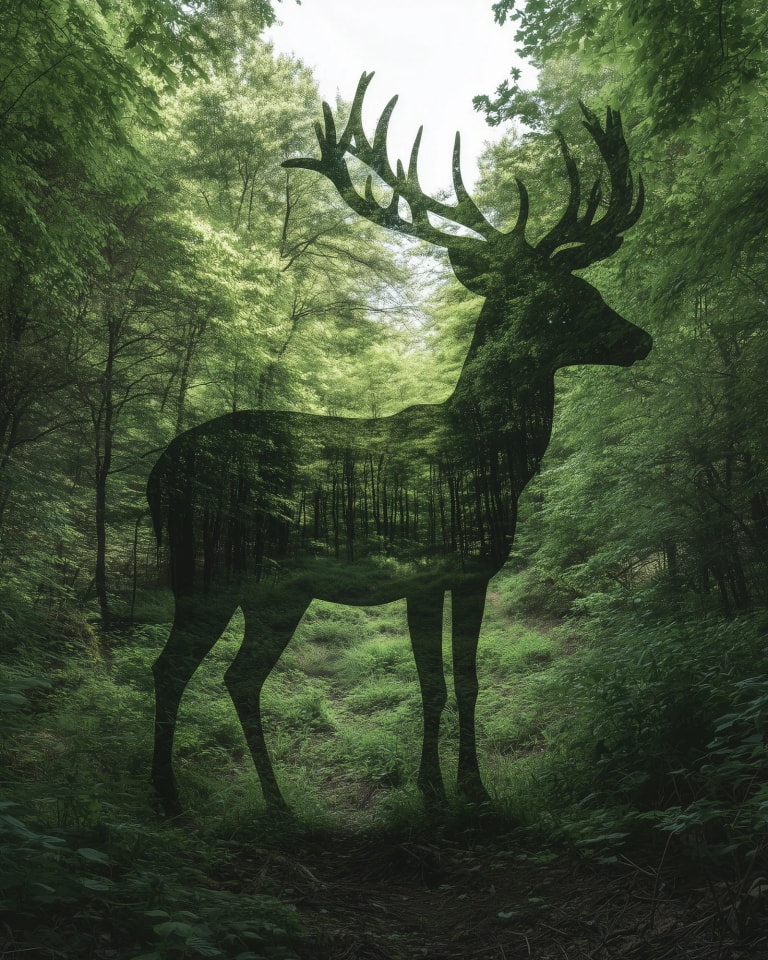 Mystical forest art installation